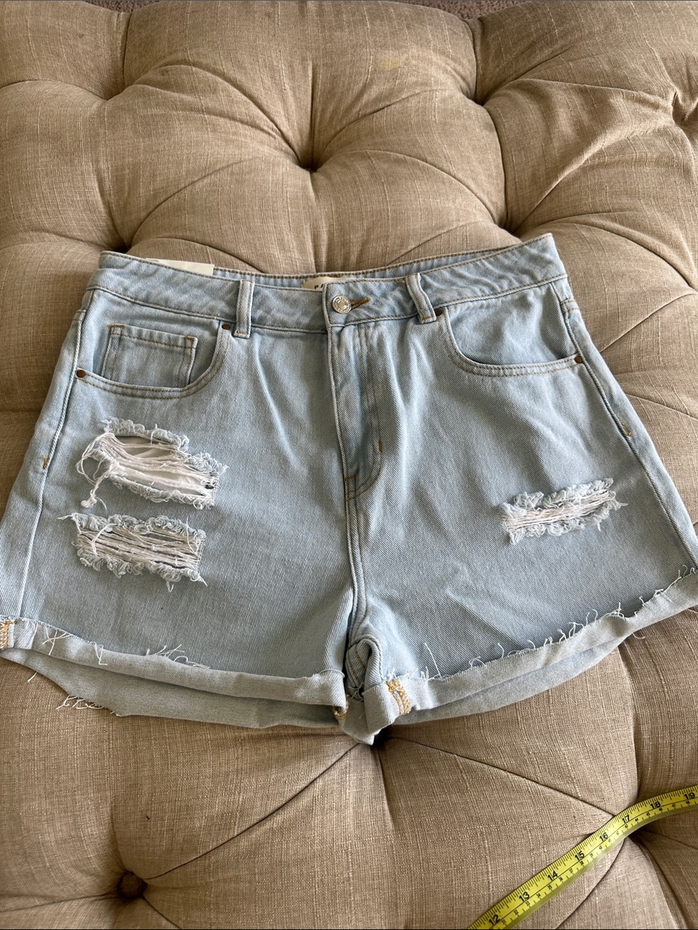 PacSun Light Wash Distressed Jean Shorts
